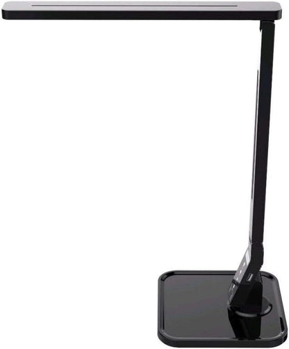 LED Desk Office Lamp, Exclusive: 27 Eye-Caring Recessed Leds, 5-Level Brightness, 4-Lighting Modes, USB Charging Port, 14W, Touch Control Panel, Dimmer, 1-Hour Auto Timer, 5V/1A, (Black)